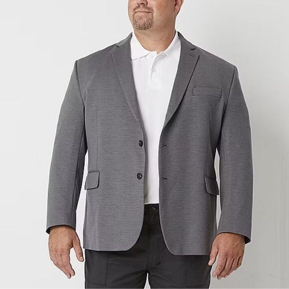 J. Ferrar 360 Stretch Men's Jacket | 50/52 Reg | Black/Grey | Machine Wash C35 - Picture 1 of 13